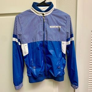 Blue and White Striped Women's Jacket